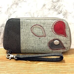 Haiku Patchwork Leaf Print Wristlet Wallet